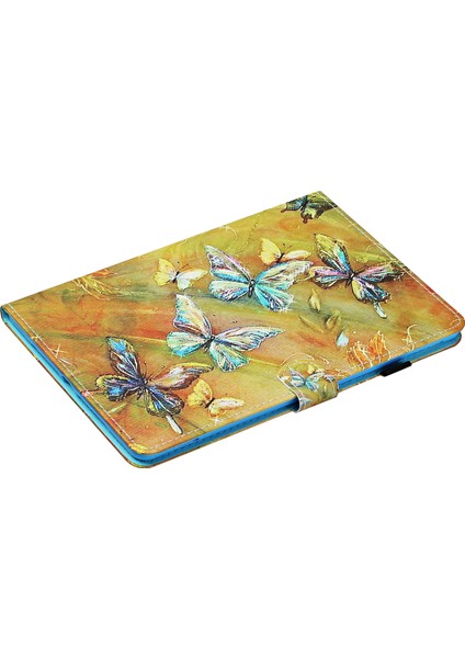 Desen Baskı Kartı Yuvaları Standı Huawei Mediapad T5 10.1-Butterfly Için Flip Deri Koruyucu Kapak (Yurt Dışından)