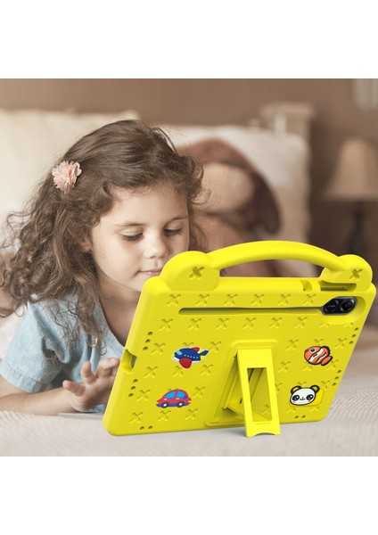 Honor Pad X9/pad X8 Pro Eva Kılıf Kickstand Anti-Damla Çocuk Tablet Kapağı-Sarı (Yurt Dışından) fırsatları