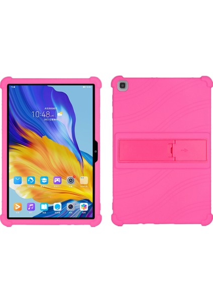 Honor Pad 7 10.1-Inç 2020 Için Yumuşak Silikon Kapak, Pc Kickstand Tasarımlı Tablet Koruyucu Kılıf-Gül (Yurt Dışından)