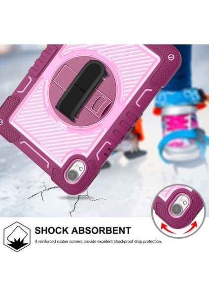 Huawei Matepad 11.5 S Kılıf Için Silikon + Pc Kickstand Tablet Kılıfı, Omuz Askılı-Gül + Pembe (Yurt Dışından) modelleri