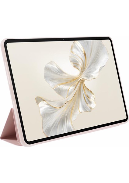 Honor Pad 9 Kılıf Çizilmez Pu+Silikon Üç Katlı Stand Tablet Kapağı-Pembe (Yurt Dışından) fırsatları
