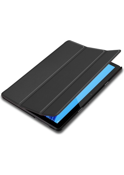 Anti-Şok Toz Geçirmez Destek Standı Tablet Kapak Deri Tablet Kılıfı Huawei Mediapad T5 10-Siyah (Yurt Dışından) modelleri