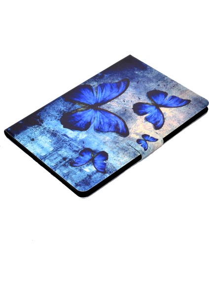 Darbeye Dayanıklı Desen Baskı Kartı Yuvası Pu Deri Tablet Kılıfı Huawei Mediapad T5 10-Mavi Ler (Yurt Dışından) indirimleri