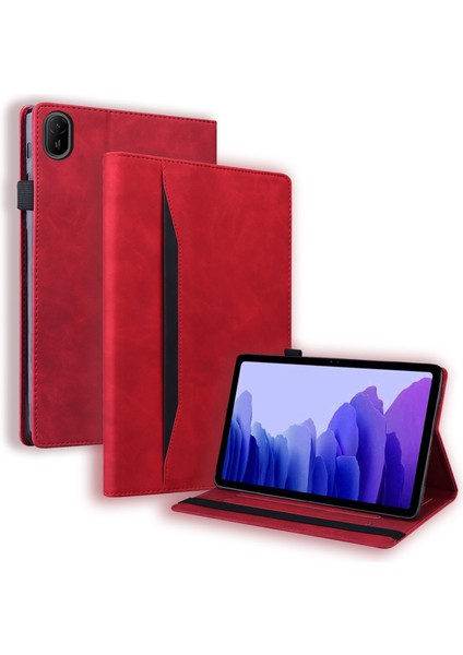 Huawei Matepad Se 11 Kılıf Pu Deri Standlı Tablet Kapak Kart Yuvaları-Kırmızı (Yurt Dışından)