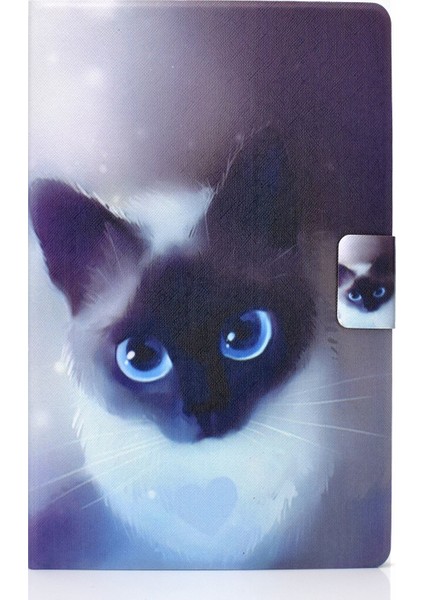 Huawei Matepad T10S/T10 Tablet Shell-Cool Cat Için Desen Baskı Deri Stand (Yurt Dışından)