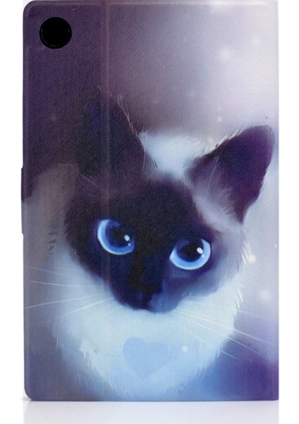 Huawei Matepad T10S/T10 Tablet Shell-Cool Cat Için Desen Baskı Deri Stand (Yurt Dışından)