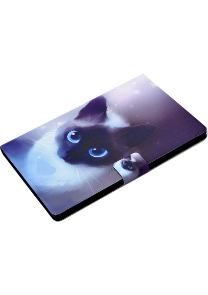 Huawei Matepad T10S/T10 Tablet Shell-Cool Cat Için Desen Baskı Deri Stand (Yurt Dışından)