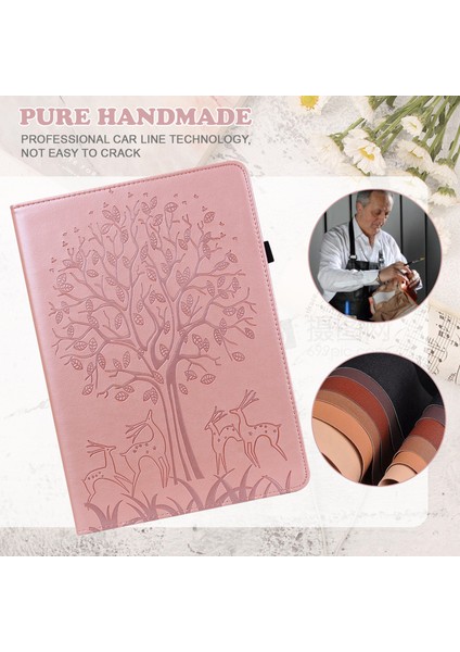 Honor Pad X9 Kılıf Için Pu Deri Ağacı Geyik Desen Katlanır Stand Tablet Kapak-Gül Altın (Yurt Dışından) fiyatları