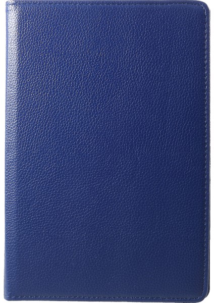 Huawei Mediapad T5 10-Koyu Mavi Için 360 Derece Dönen Standlı Litchi Deri Deri Kabuk Kapak Kılıf (Yurt Dışından)