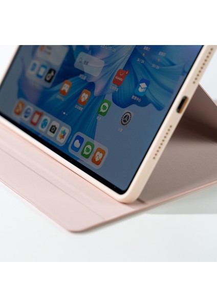 Huawei Matepad Pro 11(2022)/(2024)KILIF Tpu+Pu Deri+Arcylic Kalem Tutuculu Tablet Kılıfı Standı-Mavi (Yurt Dışından)