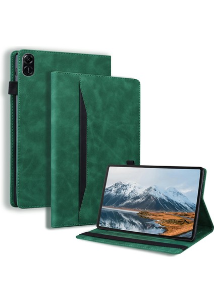 Honor Pad X8A Kılıf Pu Deri Iş Folio Koruyucu Tablet Kapak Kart Sahibinin-Yeşil (Yurt Dışından)