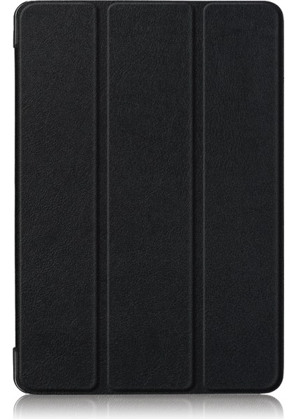 Pu Deri Üç Katlı Stand Tablet Kapak Koruyucu Muhafaza Huawei Mediapad T5 10-Siyah (Yurt Dışından)
