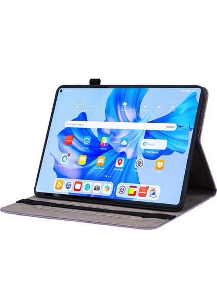 Huawei Matepad Pro 11(2022)PU Deri Folio Flip Kart Tutucu Kabuk Baskılı Tablet Standı Kılıf-Mor (Yurt Dışından) fırsatları