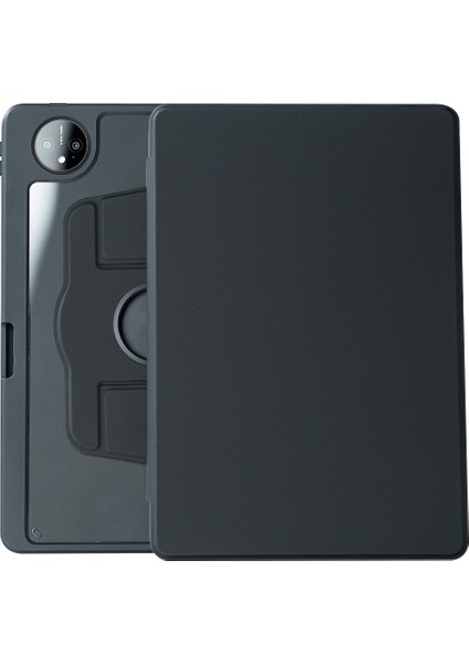 Huawei Matepad Pro 11(2022)/(2024)KILIF Tpu+Pu Deri+Arcylic Kalem Tutuculu Tablet Kılıfı Standı-Siyah (Yurt Dışından)