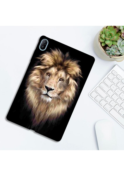 Huawei Matepad Se 11 Için Tpu Kılıf Desen Baskı Ince Tablet Koruyucu Kapak-Aslan (Yurt Dışından) modelleri