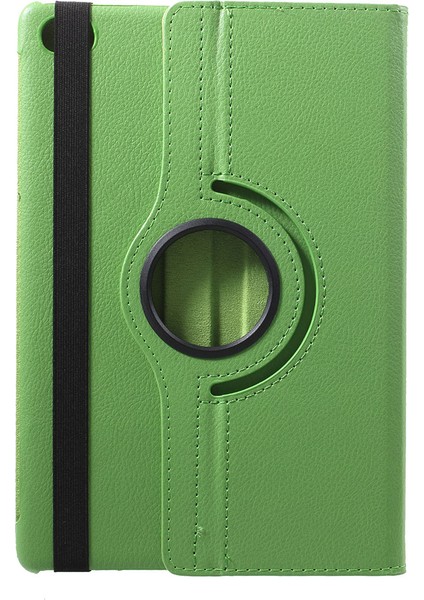 Litchi Texture 360 ​​derece Döner Standlı Deri Kılıf Huawei Mediapad M5 Lite 10-Yeşil (Yurt Dışından)