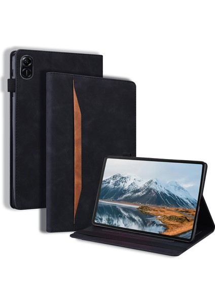 Honor Pad X8A Kılıf Pu Deri Iş Folio Koruyucu Tablet Kapak Kart Tutucu-Siyah Için (Yurt Dışından)