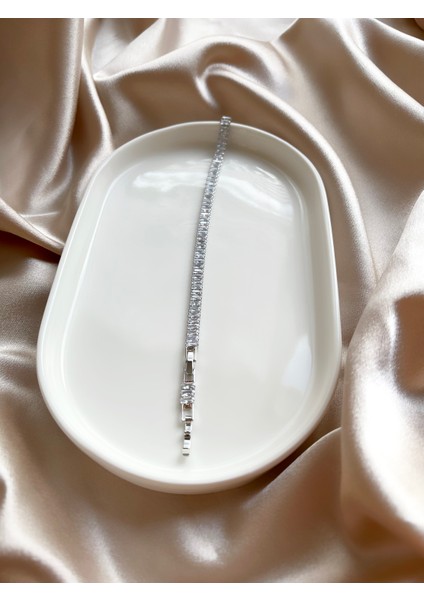 Suyolu Zirkon Taşlı Silver Çelik Bileklik modelleri