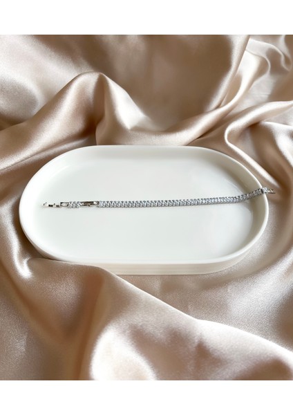 Suyolu Zirkon Taşlı Silver Çelik Bileklik fırsatları