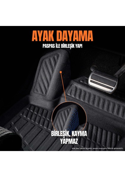 Volkswagen Tiguan Allspace 3D Pro Havuzlu Paspas 2016-2024 A+ Kalite
