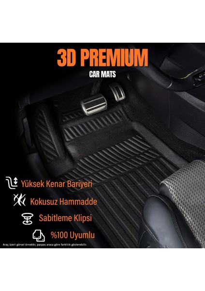 Volkswagen Scirocco 3D Pro Havuzlu Paspas 2008 Üzeri A+ Kalite