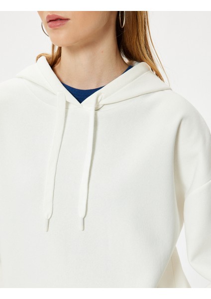 Oversize Kapüşonlu Sweatshirt Basic Kanguru Cepli Şardonlu indirimleri