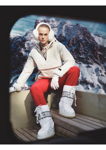 Içi Polarlı Su Geçirmez Kemerli Cepli Kayak Pantolonu