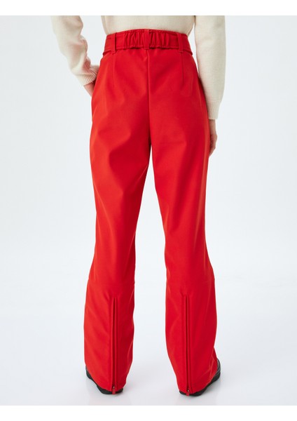 Içi Polarlı Su Geçirmez Kemerli Cepli Kayak Pantolonu indirimleri