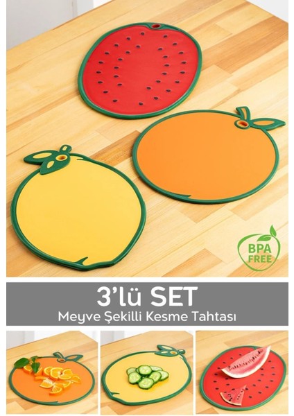 Kaydırmaz 3'Lü Kesim Panosu, 3'Lü Meyve Kesim Panosu