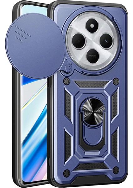 Xiaomi Redmi 14C 4g Pc+Tpu Kickstand Telefon Kapağı, Slayt Kamera Kapaklı (Yurt Dışından)