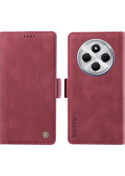 Xiaomi Redmi 14C 4g Cilt Dokunmatik Duygu Pu Deri Cüzdan Telefon Kapağı Için (Yurt Dışından)