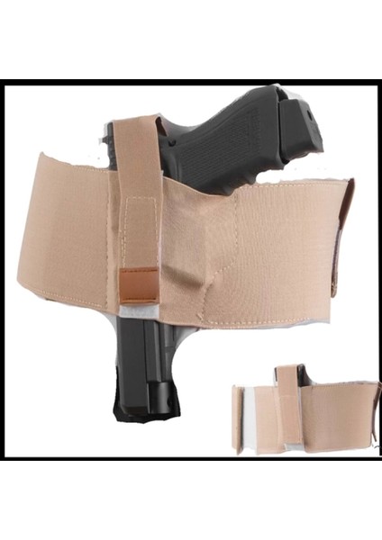 Uyguna-Yakala Kum Korse Tabanca Kılıfı Şarjörlü/kelepçeli - 049-K
