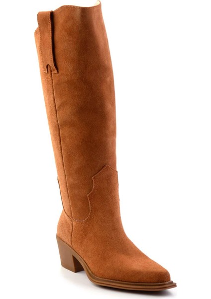 Taba Süet Deri Kadın Çizme K03274324002 modelleri