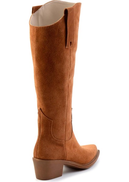 Taba Süet Deri Kadın Çizme K03274324002 fırsatları