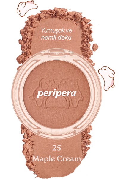 Yumuşak ve Nemli Dokulu Allık PERIPERA Pure Blushed Sunshine Cheek (#25 Maple Cream) (Tteok Recipe)