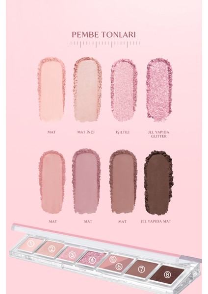 5 Farklı Dokulu Far Paleti PERIPERA All Take Mood Palette 006 I'm The Mauve Queen Around Here