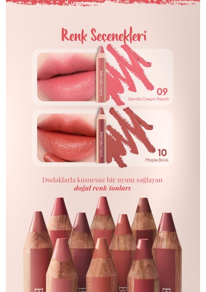 Kremsi, Kalem Şeklinde Renkli Dudak Balmı & Kalemtıraş CLIO Butter Balm Crayon 007 Mauve Shade