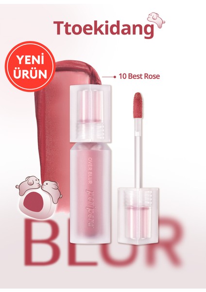 Gün Boyu Kalıcı Pürüzsüz Matlık Sunan Tint PERIPERA Over Blur Tint (010 Best Rose) (Tteok)