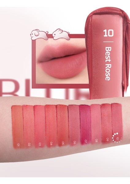 Gün Boyu Kalıcı Pürüzsüz Matlık Sunan Tint PERIPERA Over Blur Tint (010 Best Rose) (Tteok)