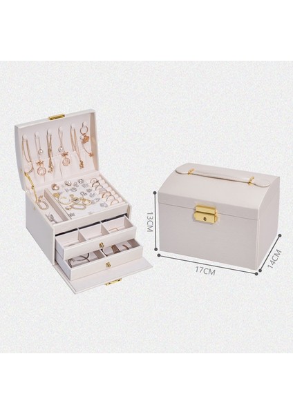 Küpe Jewry Kutusu Kilitli Üç Katlı (Koyu Yeşil) Koyu Yeşil (Yurt Dışından) modelleri