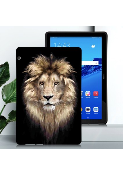 Huawei Mediapad T5 Lion Için Boyalı Tpu Tablet Kılıfı (Yurt Dışından)