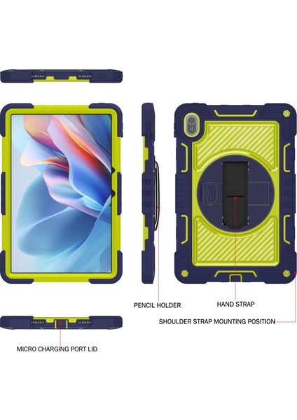 Pc + Silikon Tablet Kılıfı Huawei Matepad Se 11 Lacivert + Sarı Yeşil (Yurt Dışından) modelleri