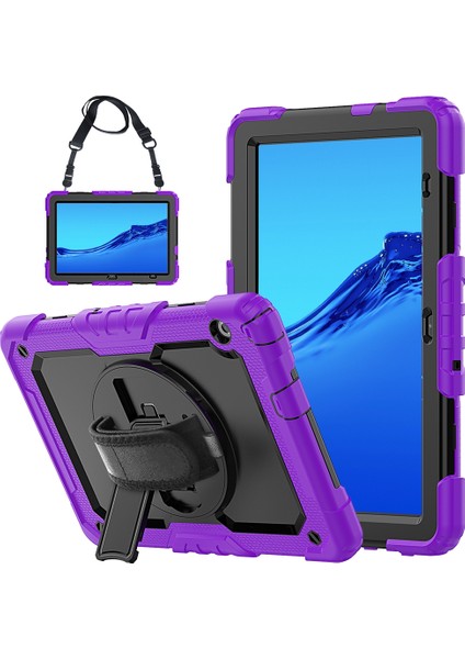 Huawei Mediapad T5 Mor Için Tutuculu Koruyucu Kılıf (Yurt Dışından)