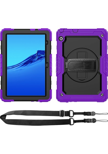 Huawei Mediapad T5 Mor Için Tutuculu Koruyucu Kılıf (Yurt Dışından)