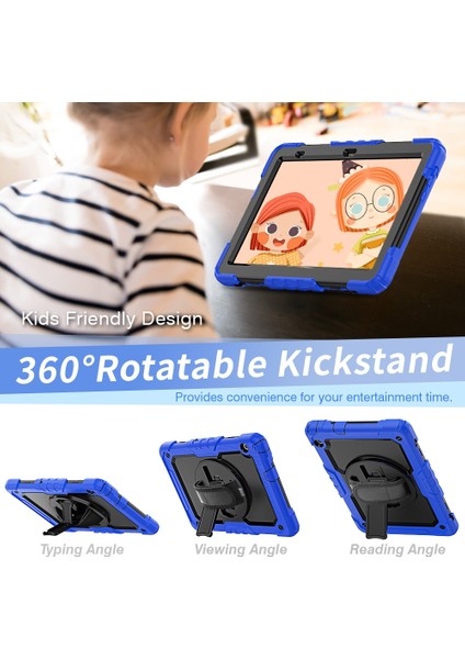 Huawei Mediapad T5 Mavi Için Tutuculu Koruyucu Kılıf (Yurt Dışından)