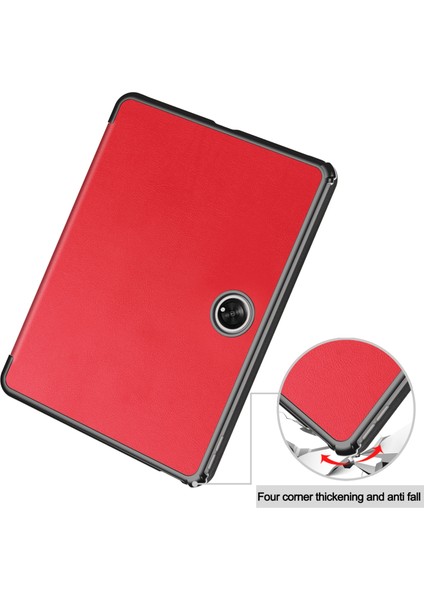 Oppo Pad 2 Için Akıllı Deri Tablet Kılıfı 11,6 Inç Kırmızı (Yurt Dışından) fırsatları