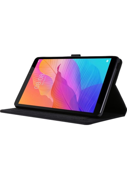 Huawei Matepad T 8 Kumaş + Tpu Düz Koruyucu Kılıf Siyah (Yurt Dışından)