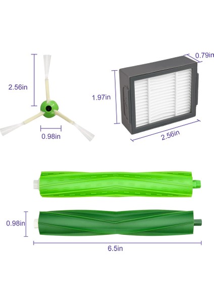 I3+ I7 I7+ E5 E6 E7 Elektrikli Süpürge Aksesuarları Için Yedek Parçalar Ana Fırça Yan Fırça Hepa Filtresi (Yurt Dışından) fiyatları