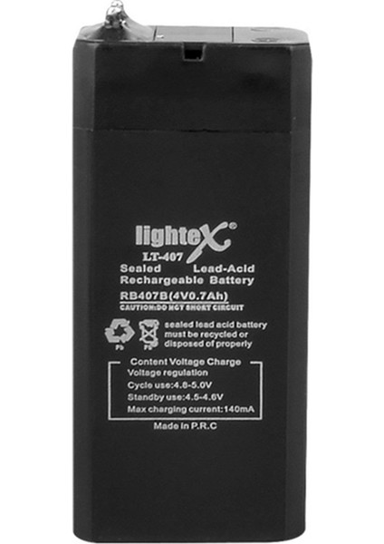 LT-407 4 VOLT - 0.8 AMPER AKÜ