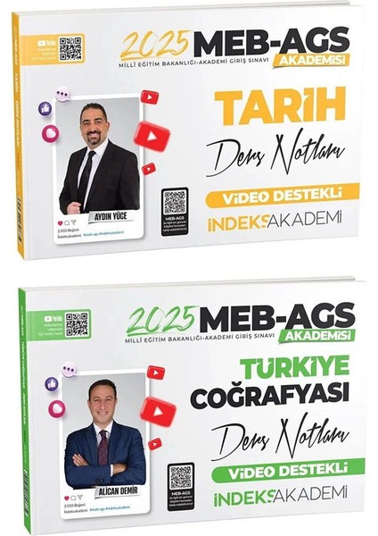 2025 Meb Ags Tarih / Türkiye Coğrafyası Video Ders Notları 2 Li Set